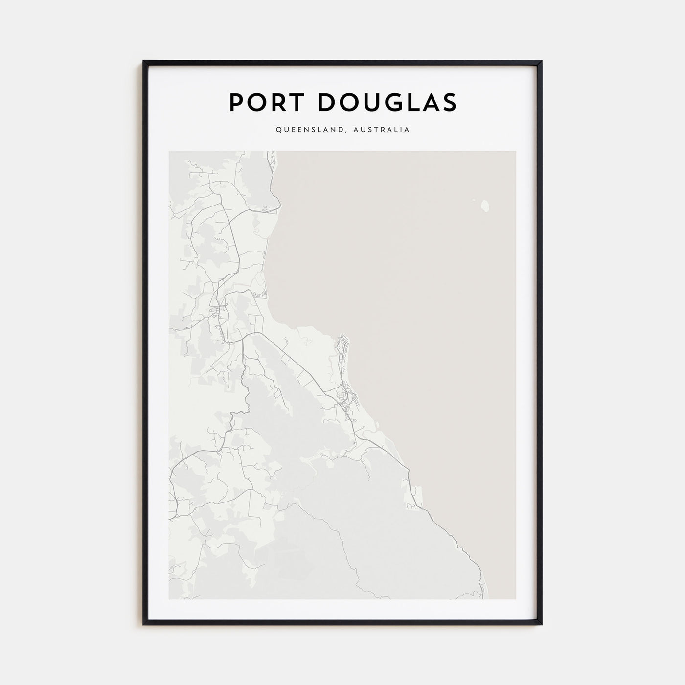 Port Douglas Map Portrait Poster