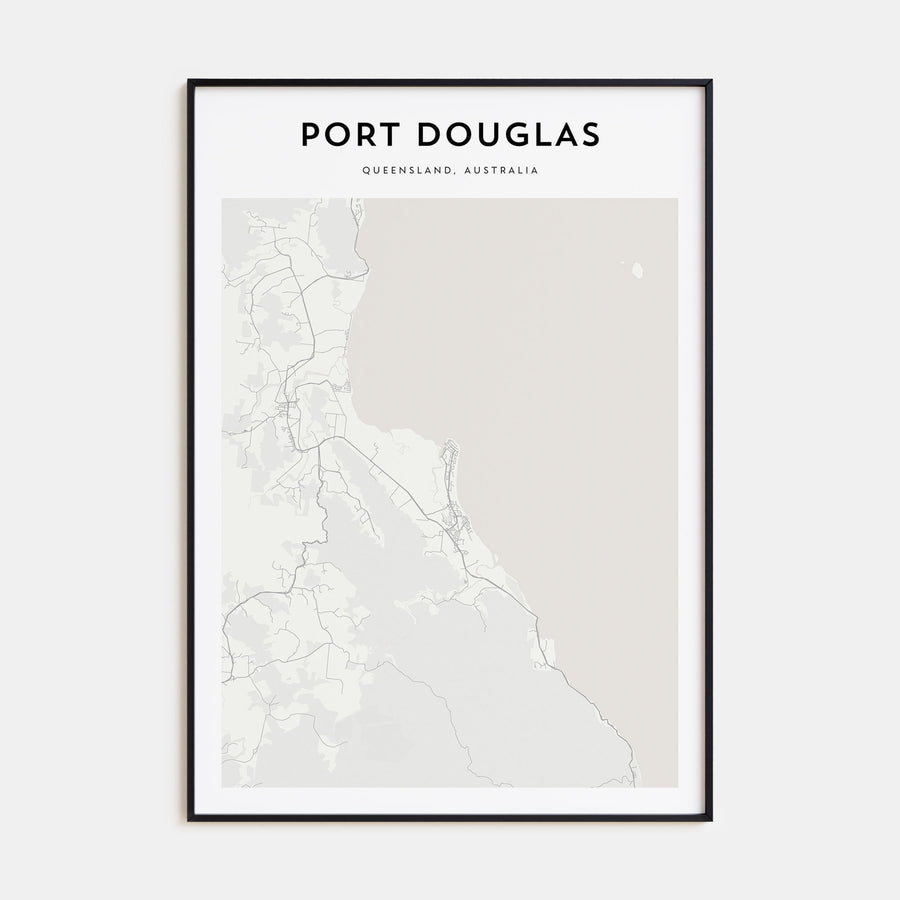 Port Douglas Map Portrait Poster