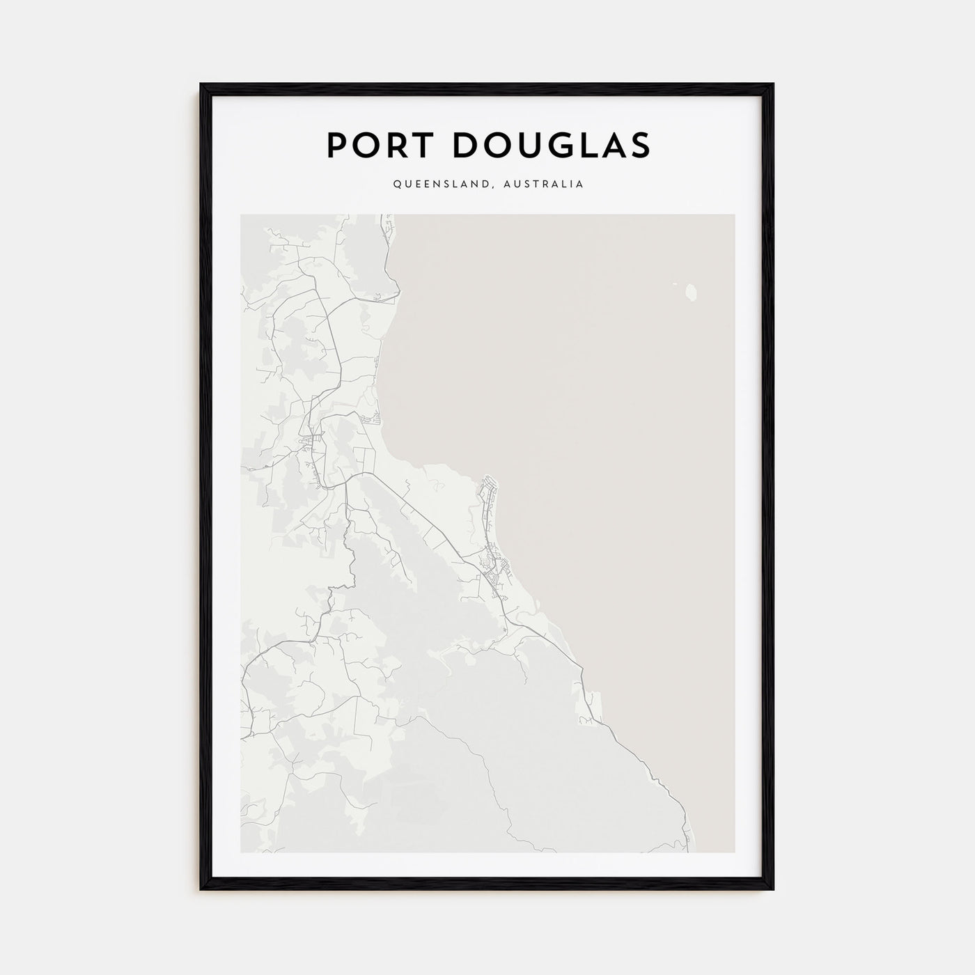 Port Douglas Map Portrait Poster
