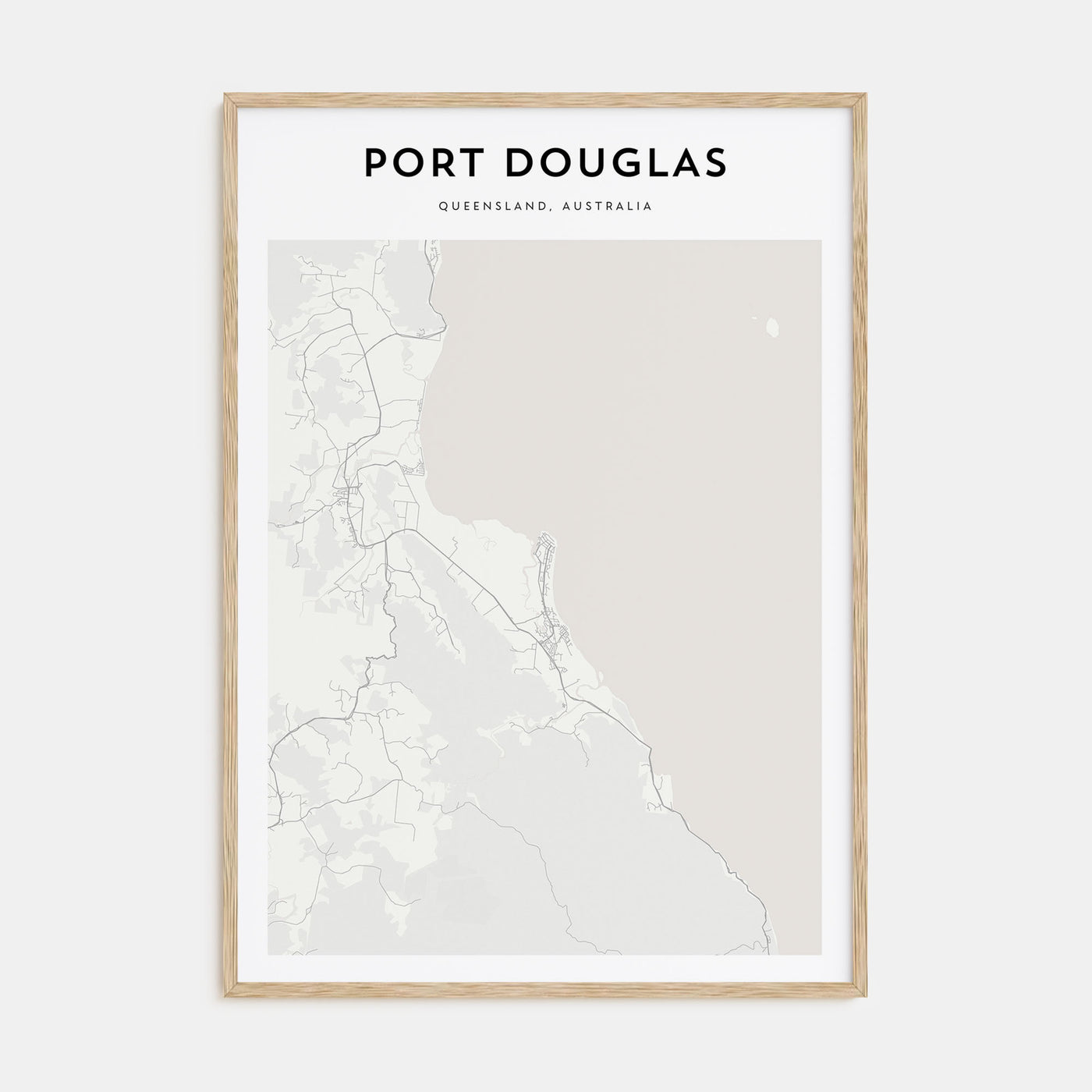 Port Douglas Map Portrait Poster