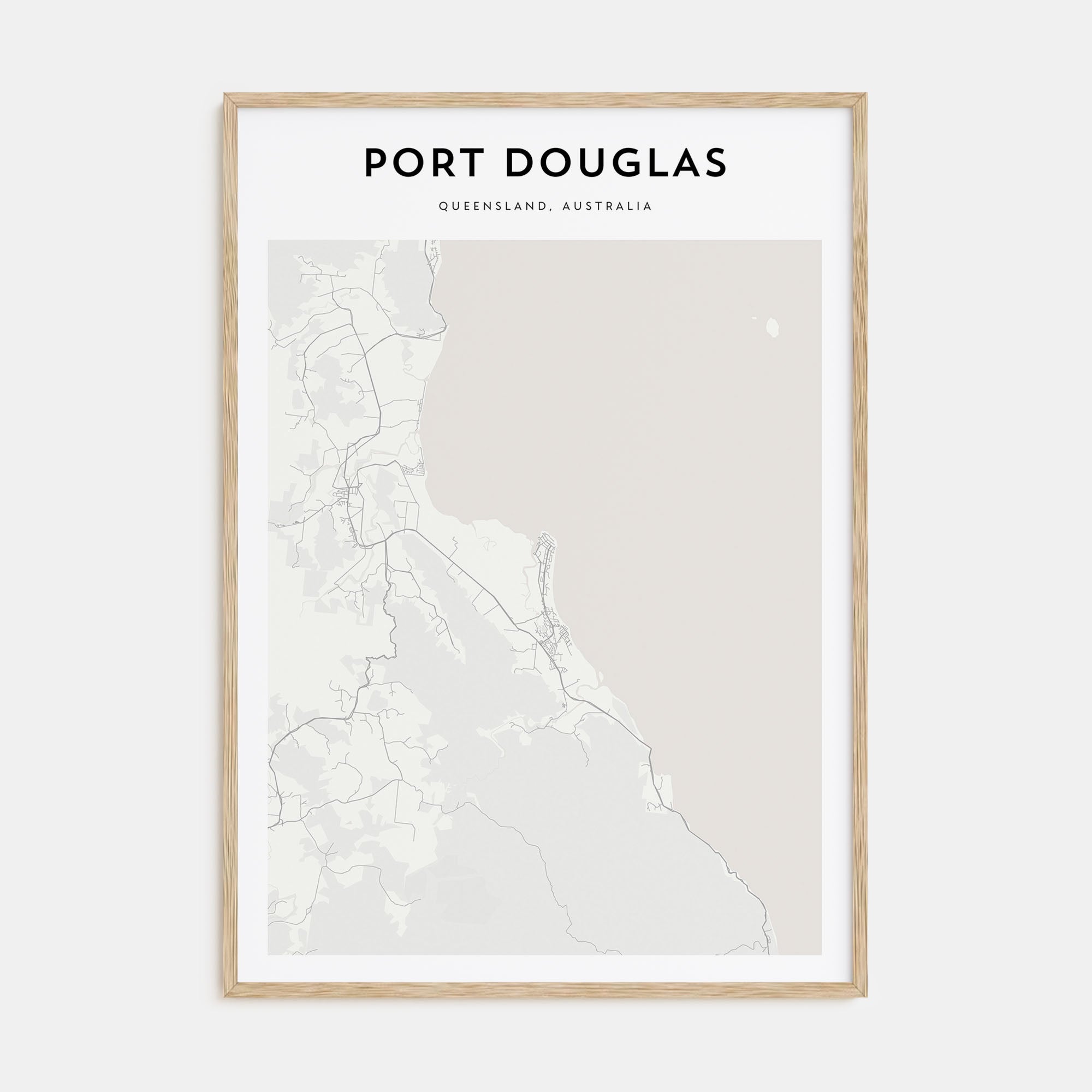 Port Douglas Map Portrait Poster