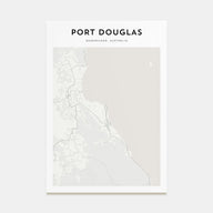 Port Douglas Map Portrait Poster