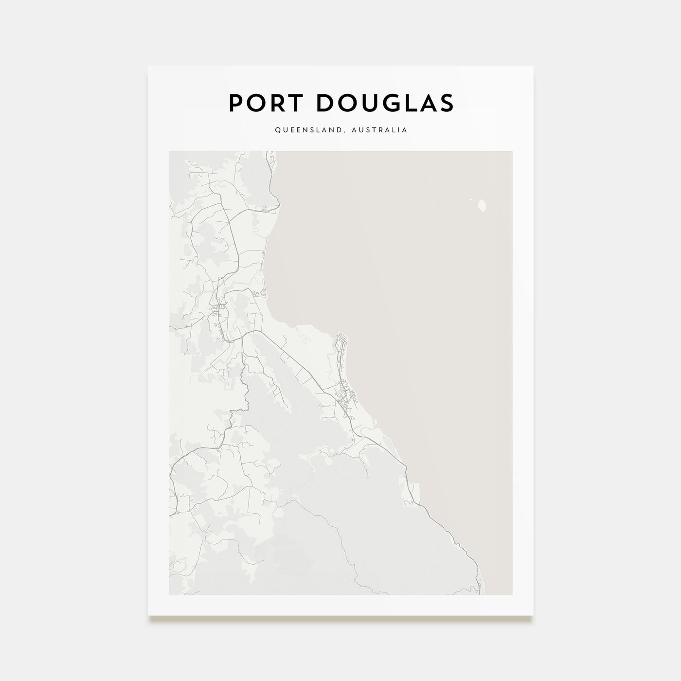 Port Douglas Map Portrait Poster