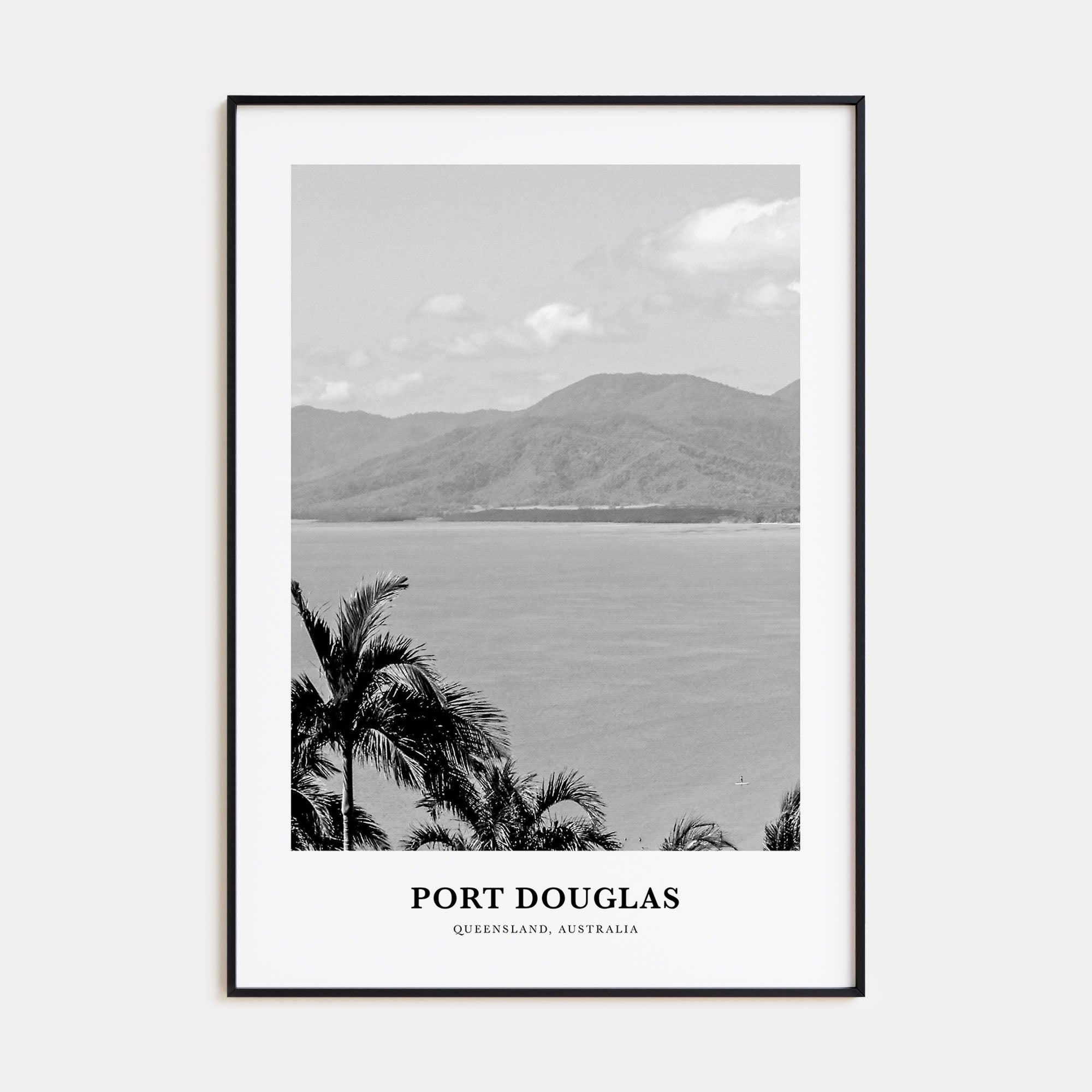 Port Douglas Portrait B&W Poster