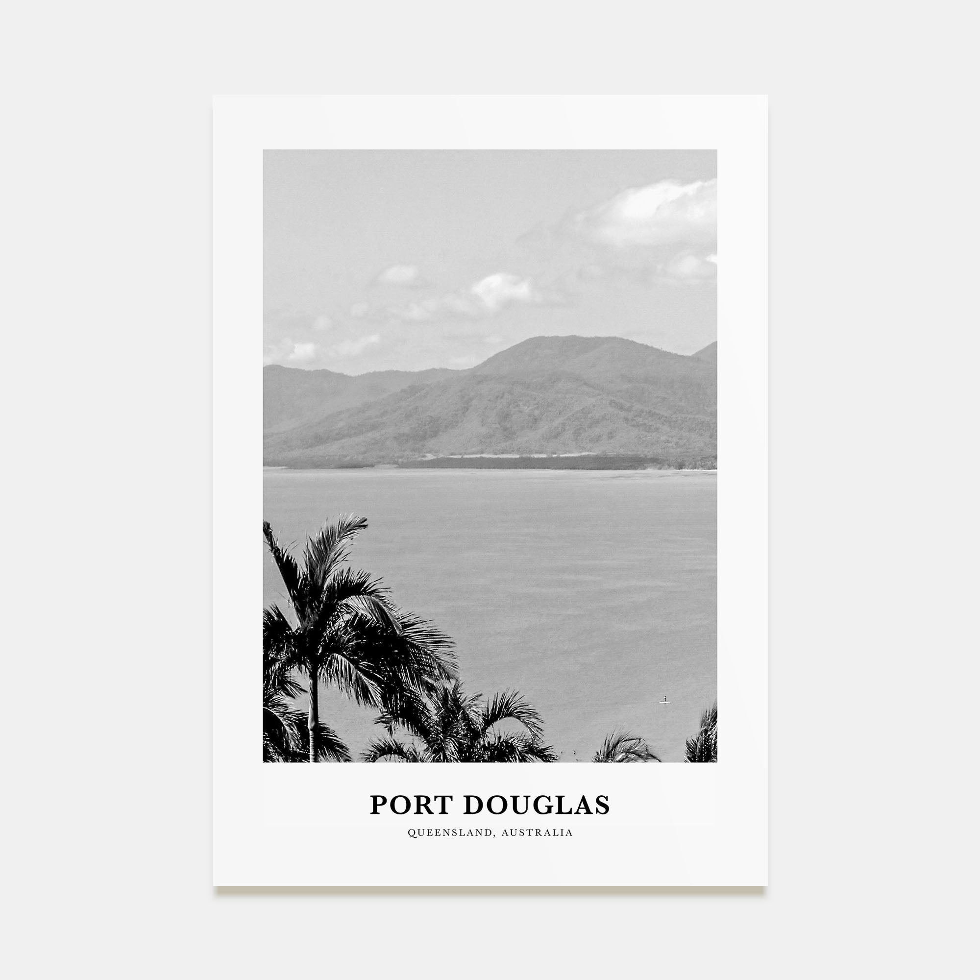 Port Douglas Portrait B&W Poster