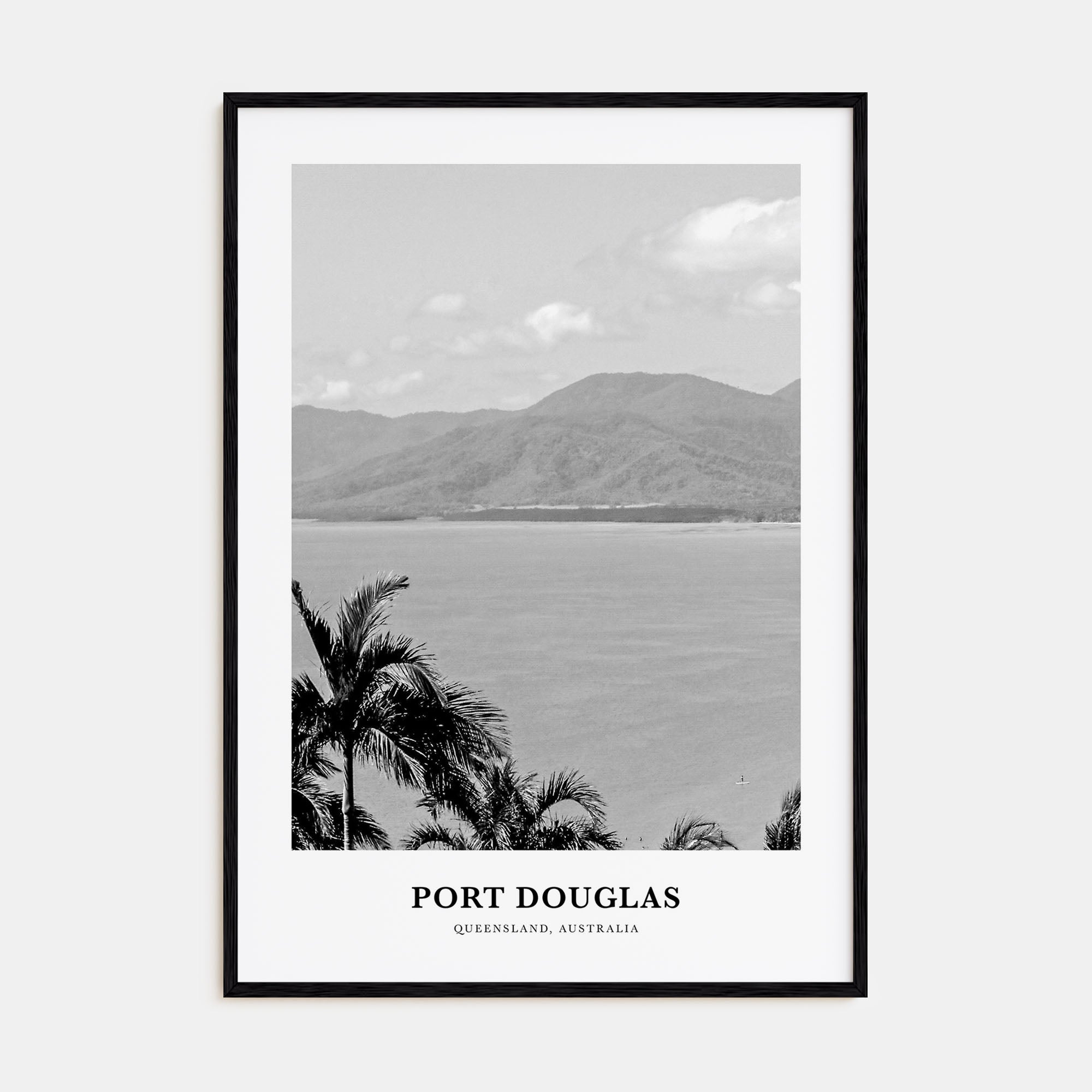 Port Douglas Portrait B&W Poster