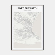 Port Elizabeth Map Portrait Poster