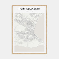 Port Elizabeth Map Portrait Poster