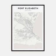 Port Elizabeth Map Portrait Poster