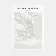 Port Elizabeth Map Portrait Poster