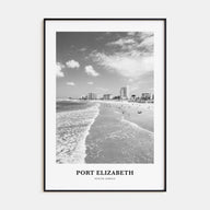 Port Elizabeth Portrait B&W Poster