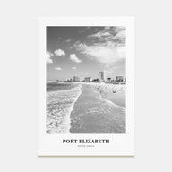 Port Elizabeth Portrait B&W Poster