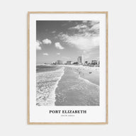Port Elizabeth Portrait B&W Poster