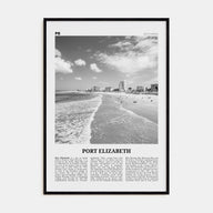 Port Elizabeth Travel B&W Poster