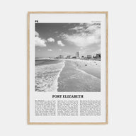 Port Elizabeth Travel B&W Poster