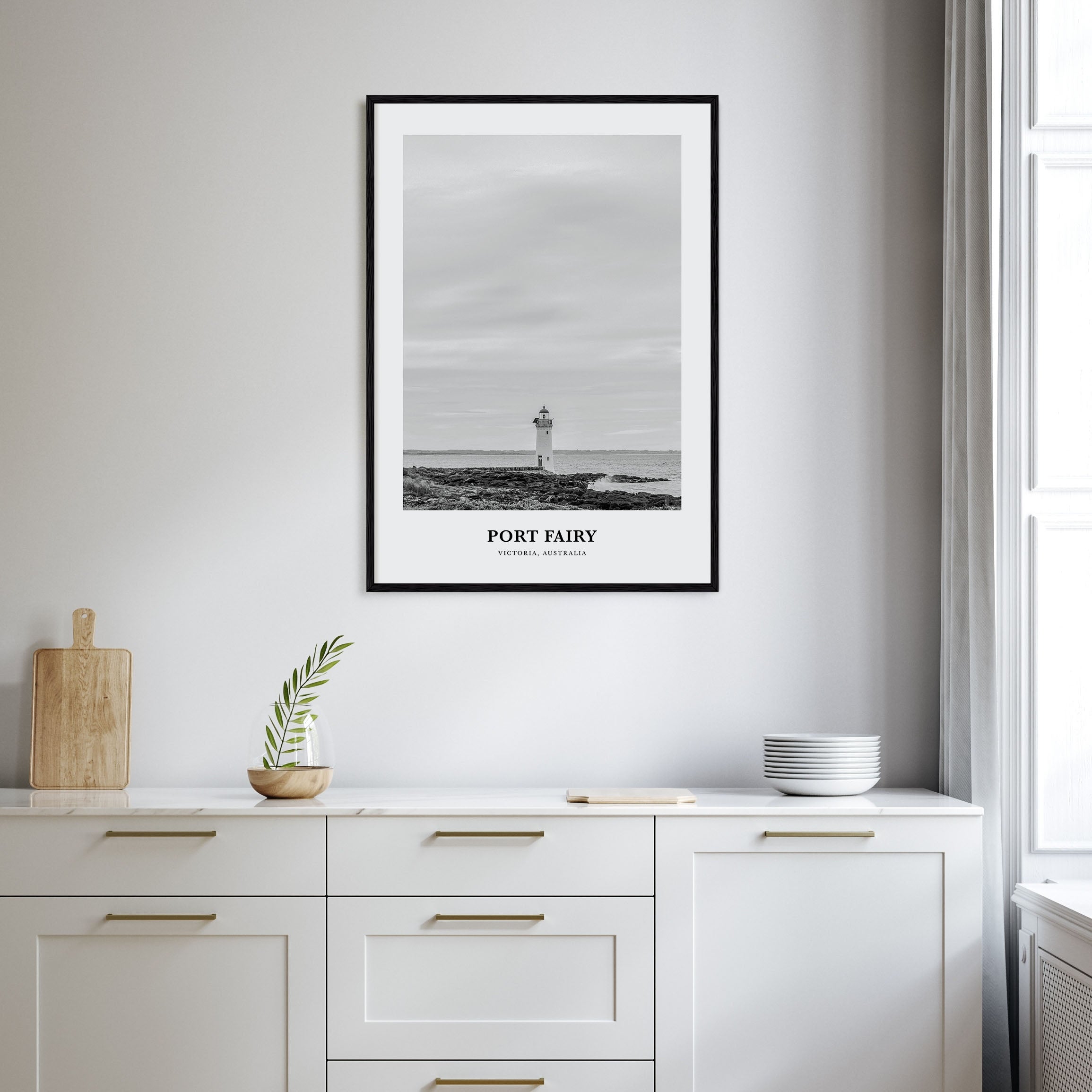 Port Fairy Portrait B&W Poster