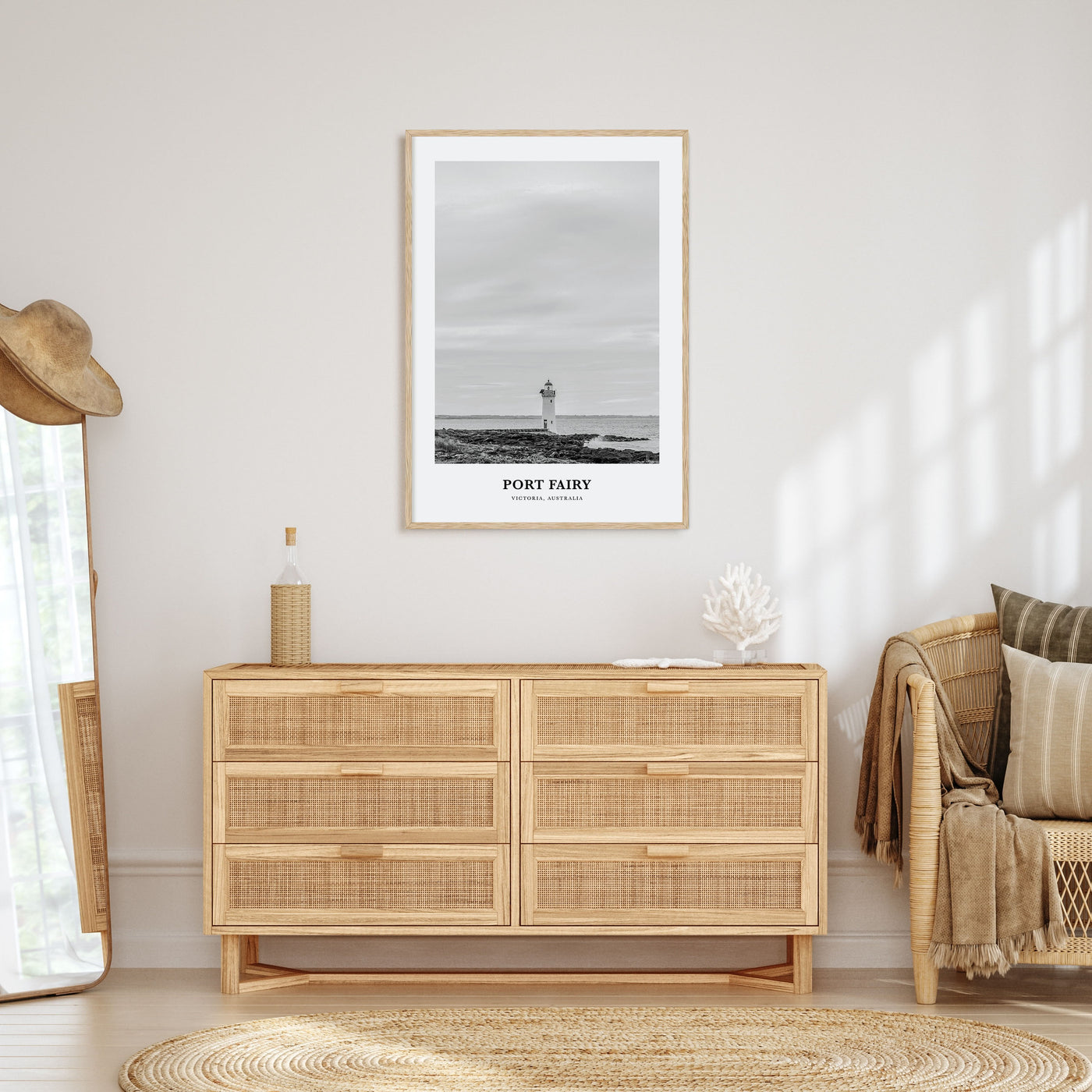 Port Fairy Portrait B&W Poster