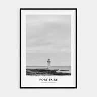 Port Fairy Portrait B&W Poster