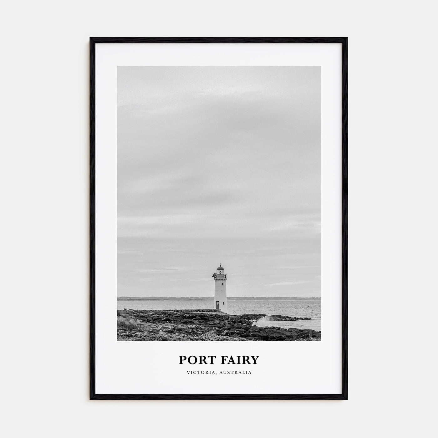 Port Fairy Portrait B&W Poster