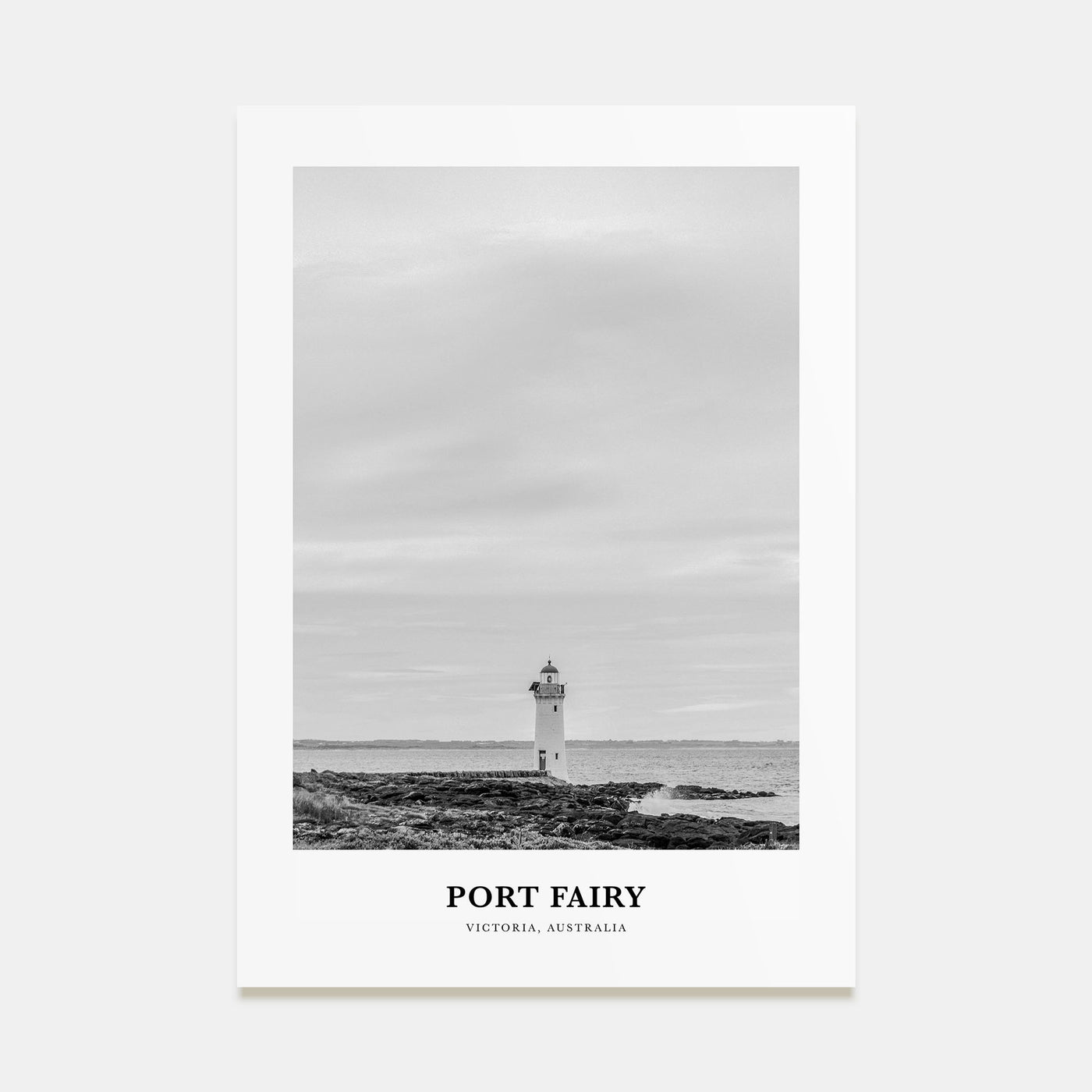 Port Fairy Portrait B&W Poster