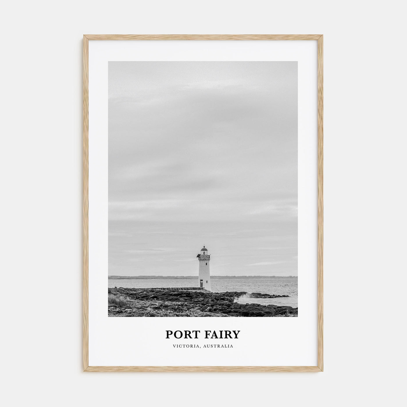 Port Fairy Portrait B&W Poster