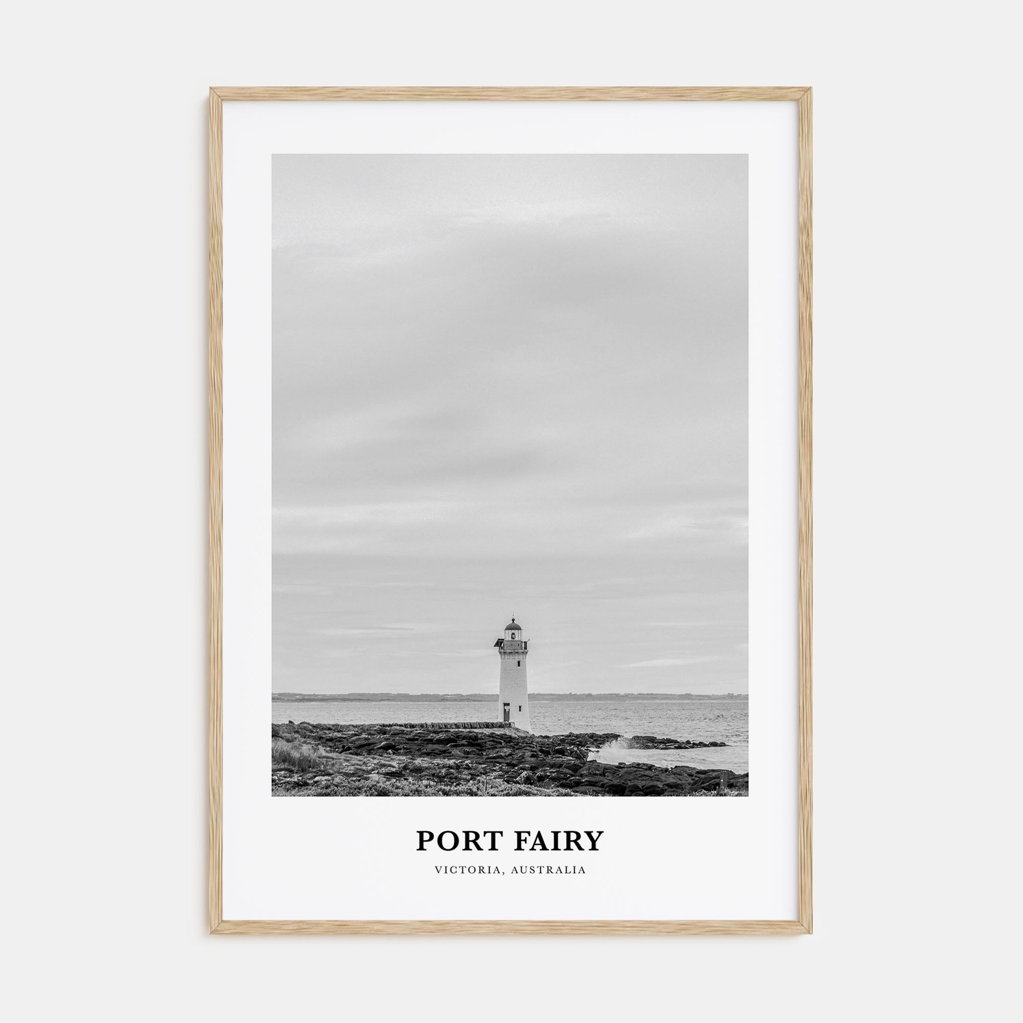 Port Fairy Portrait B&W Poster