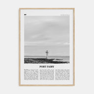Port Fairy Travel B&W Poster