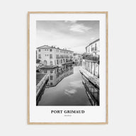 Port Grimaud Portrait B&W Poster