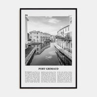 Port Grimaud Travel B&W Poster