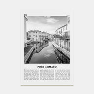 Port Grimaud Travel B&W Poster
