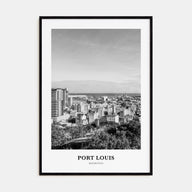 Port Louis Portrait B&W Poster