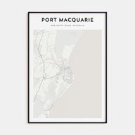 Port Macquarie Map Portrait Poster