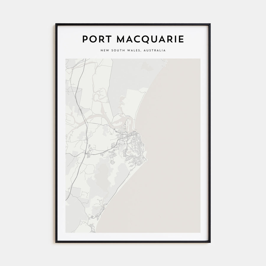 Port Macquarie Map Portrait Poster