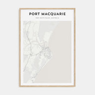 Port Macquarie Map Portrait Poster