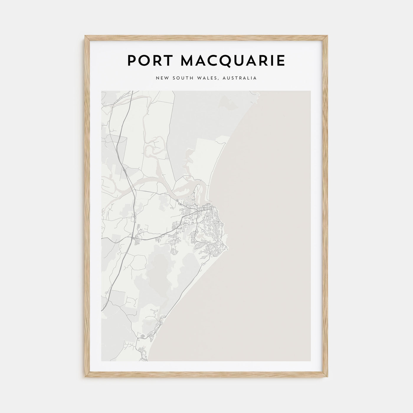 Port Macquarie Map Portrait Poster