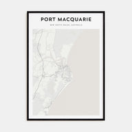 Port Macquarie Map Portrait Poster