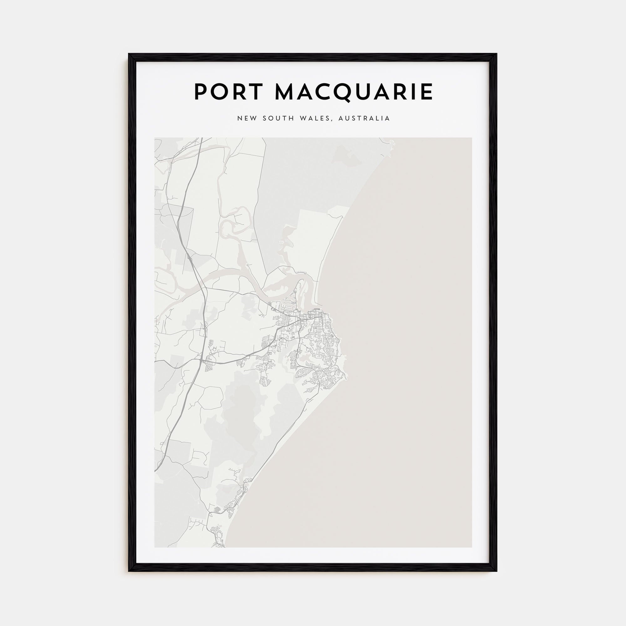 Port Macquarie Map Portrait Poster