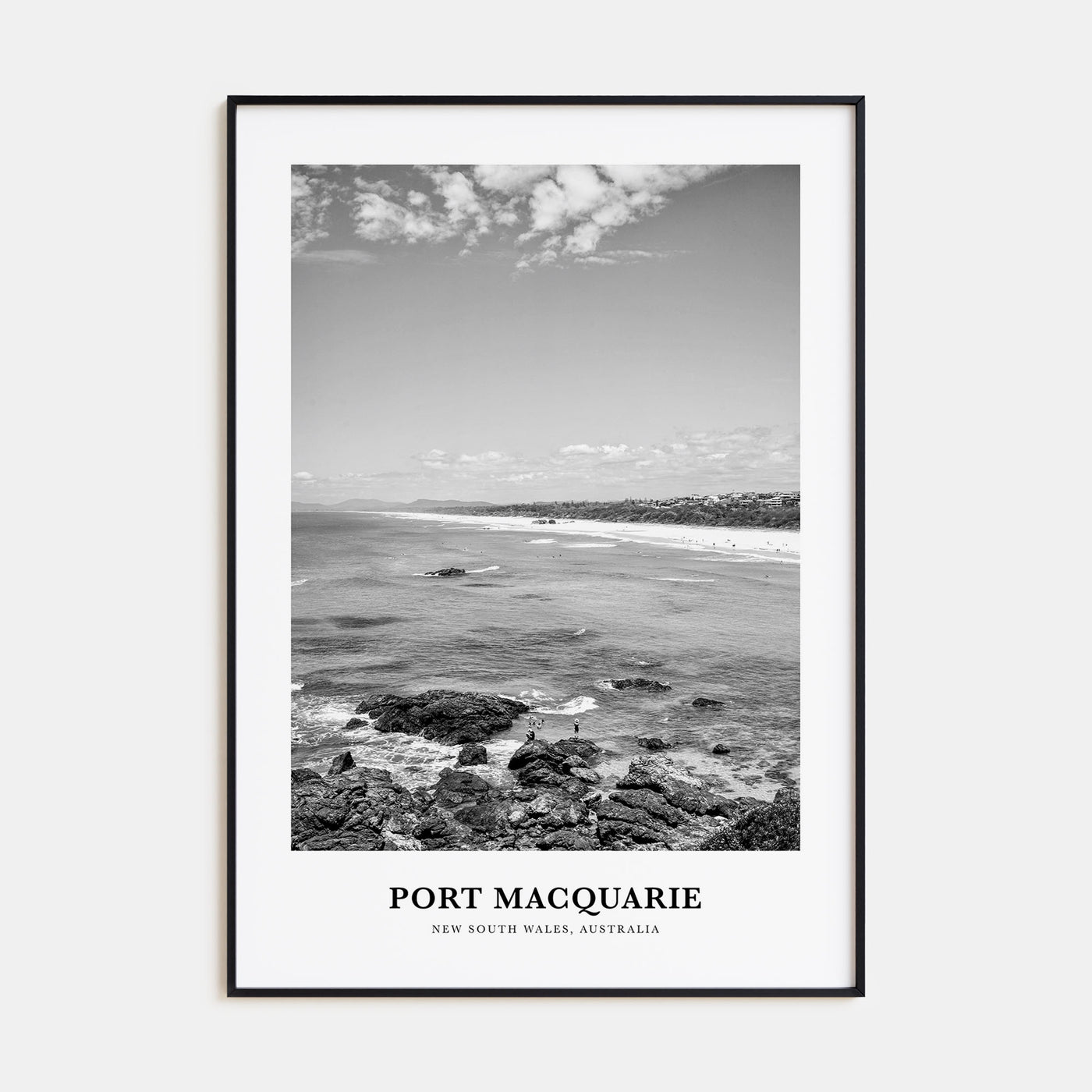 Port Macquarie Portrait B&W Poster