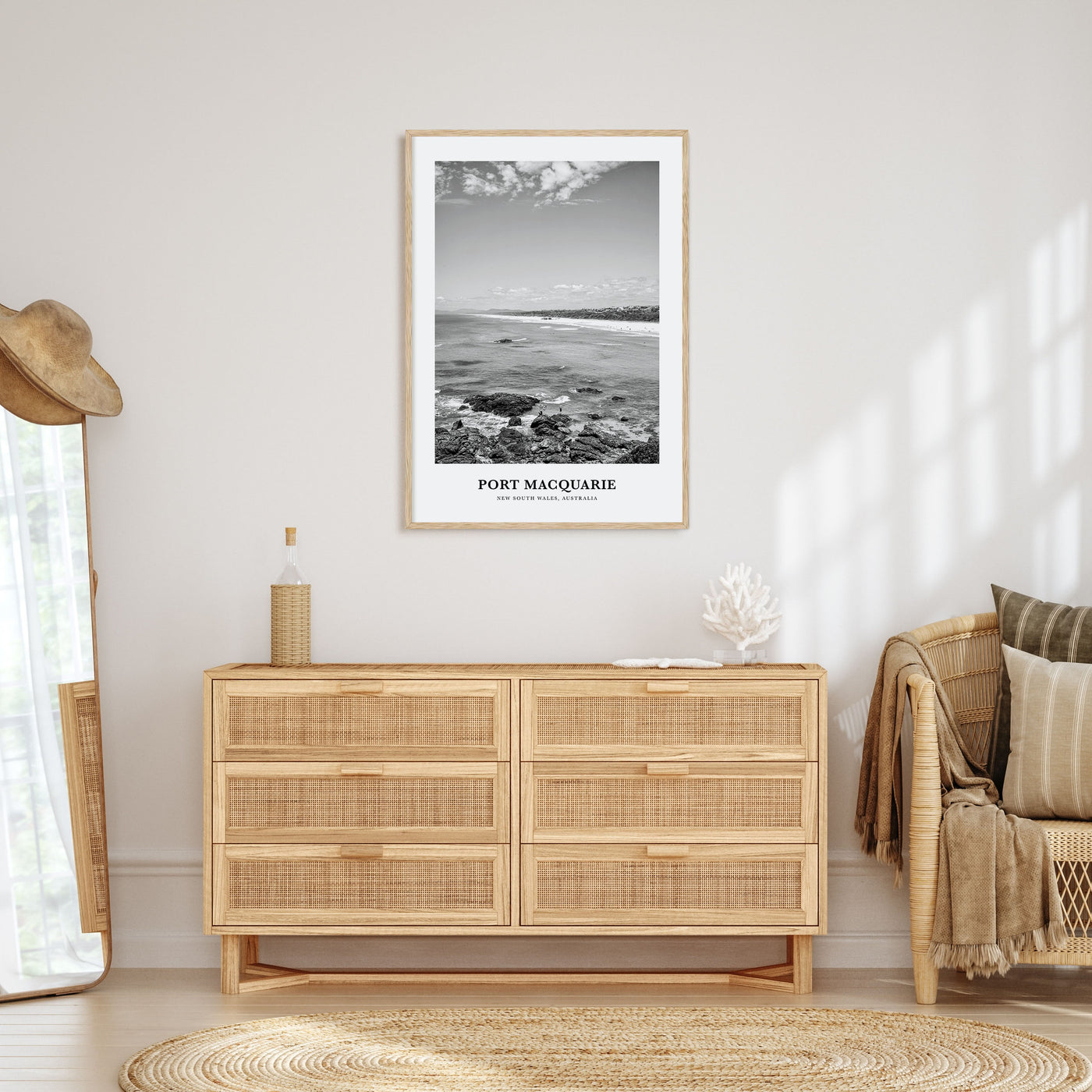 Port Macquarie Portrait B&W Poster