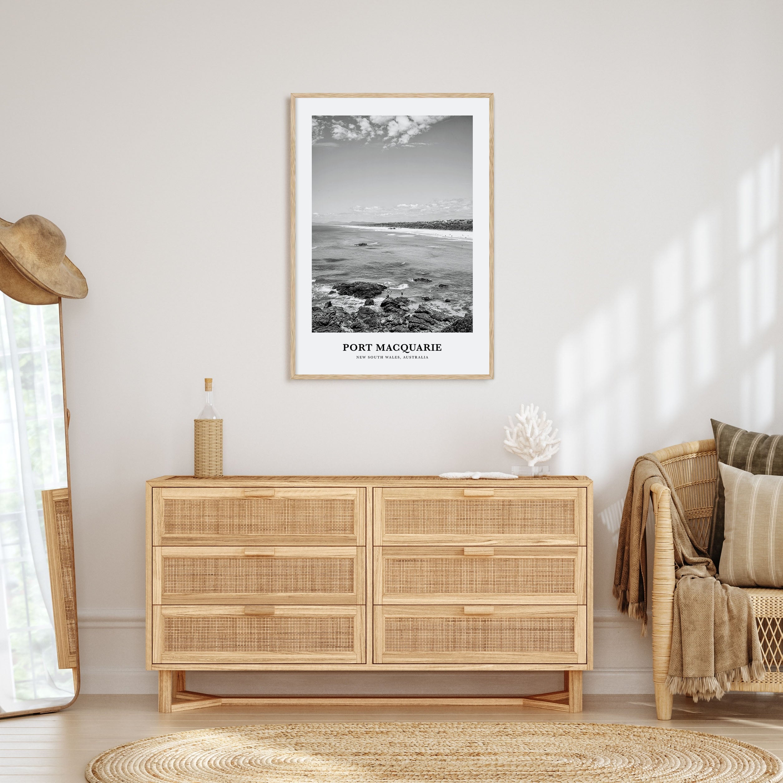 Port Macquarie Portrait B&W Poster