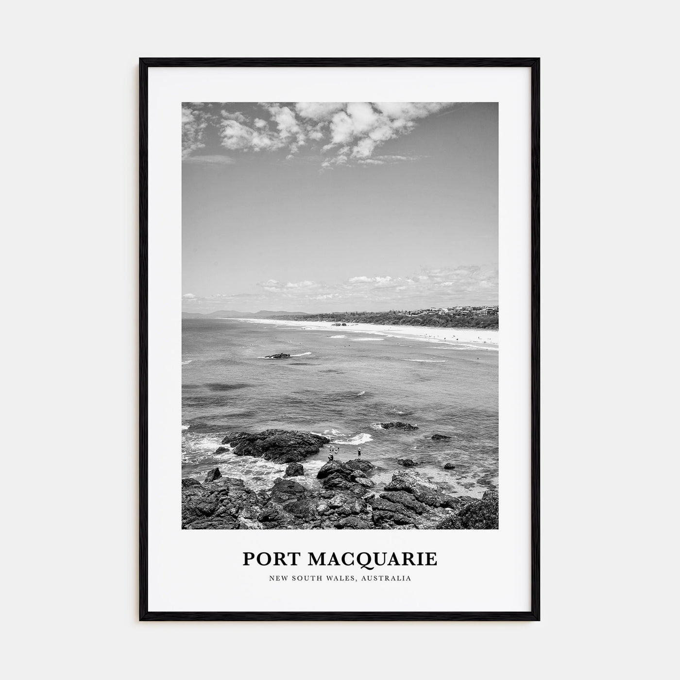 Port Macquarie Portrait B&W Poster