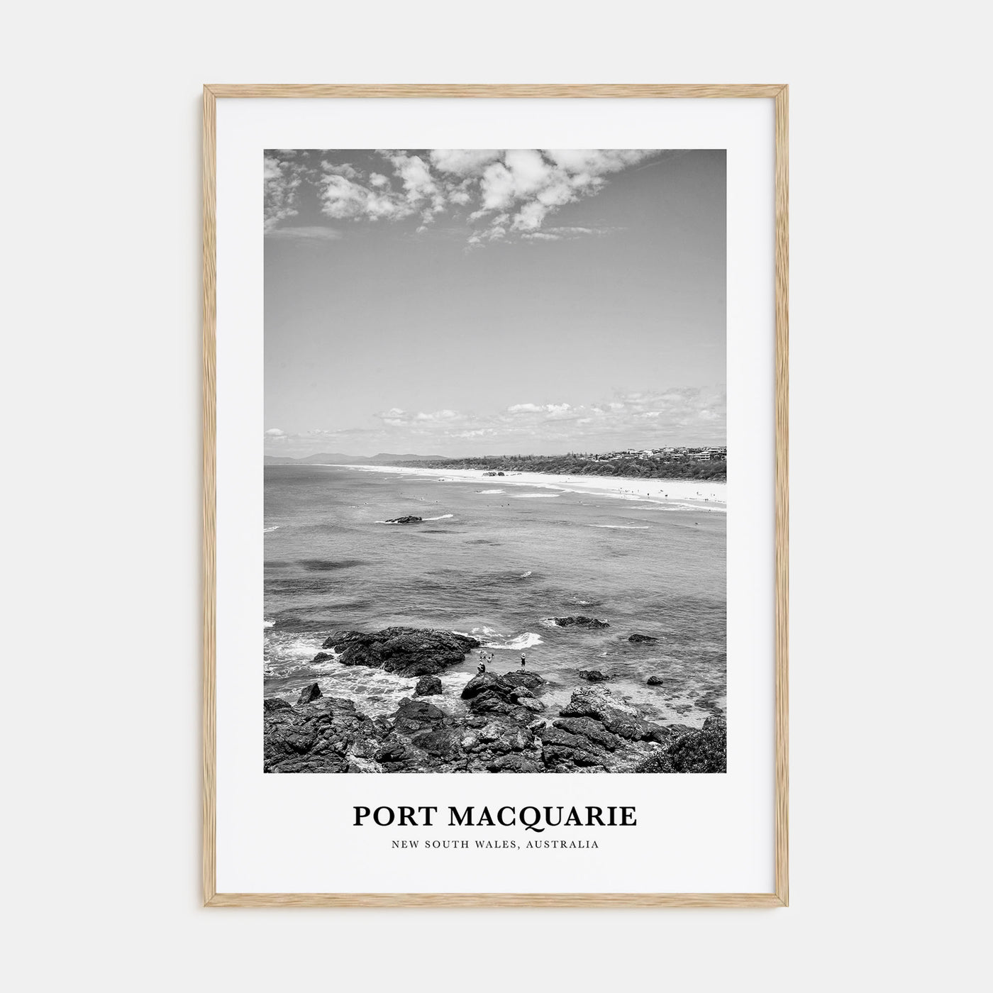 Port Macquarie Portrait B&W Poster