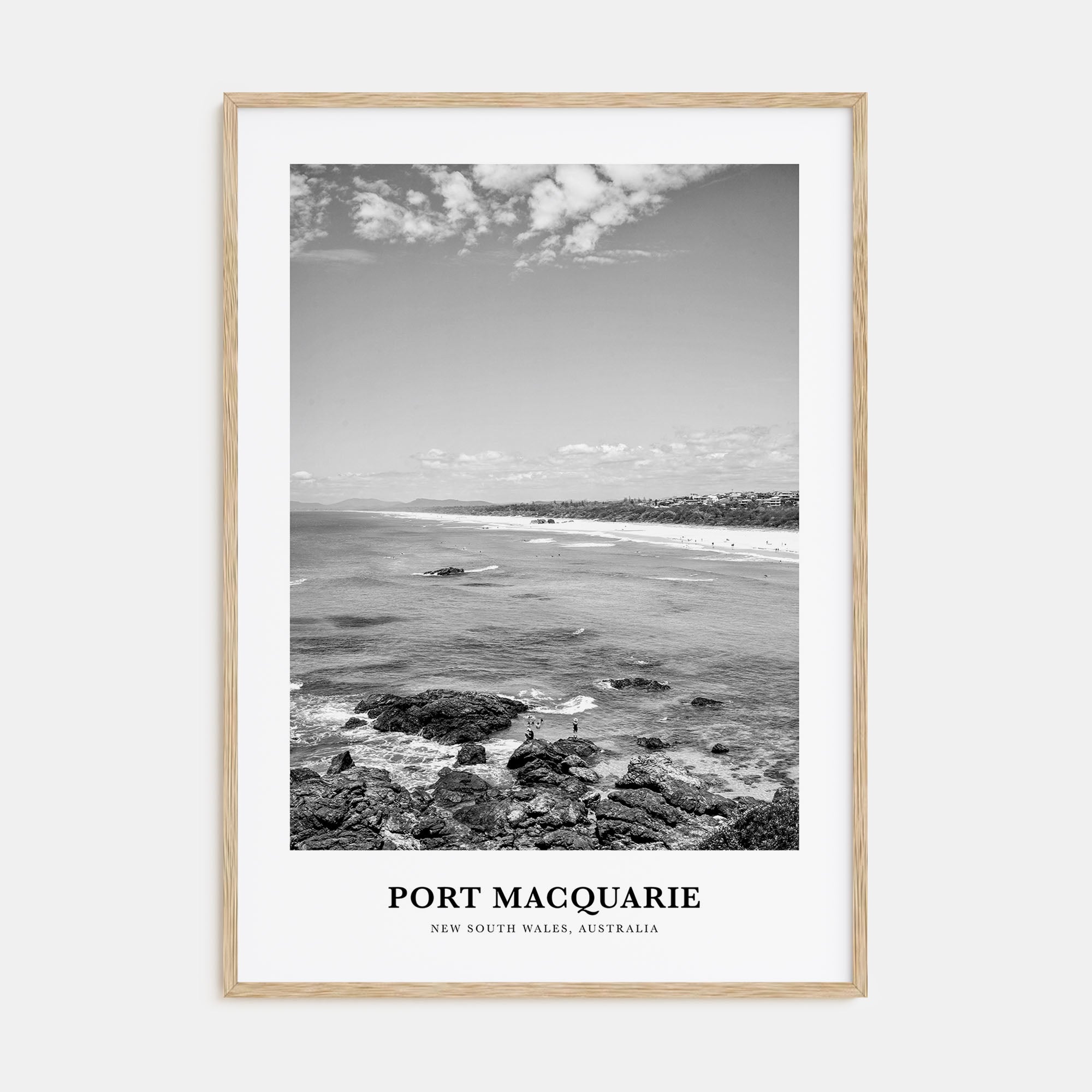 Port Macquarie Portrait B&W Poster