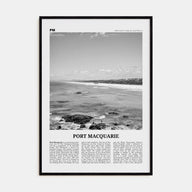 Port Macquarie Travel B&W Poster
