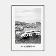 Port Moresby Portrait B&W Poster