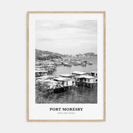 Port Moresby Portrait B&W Poster