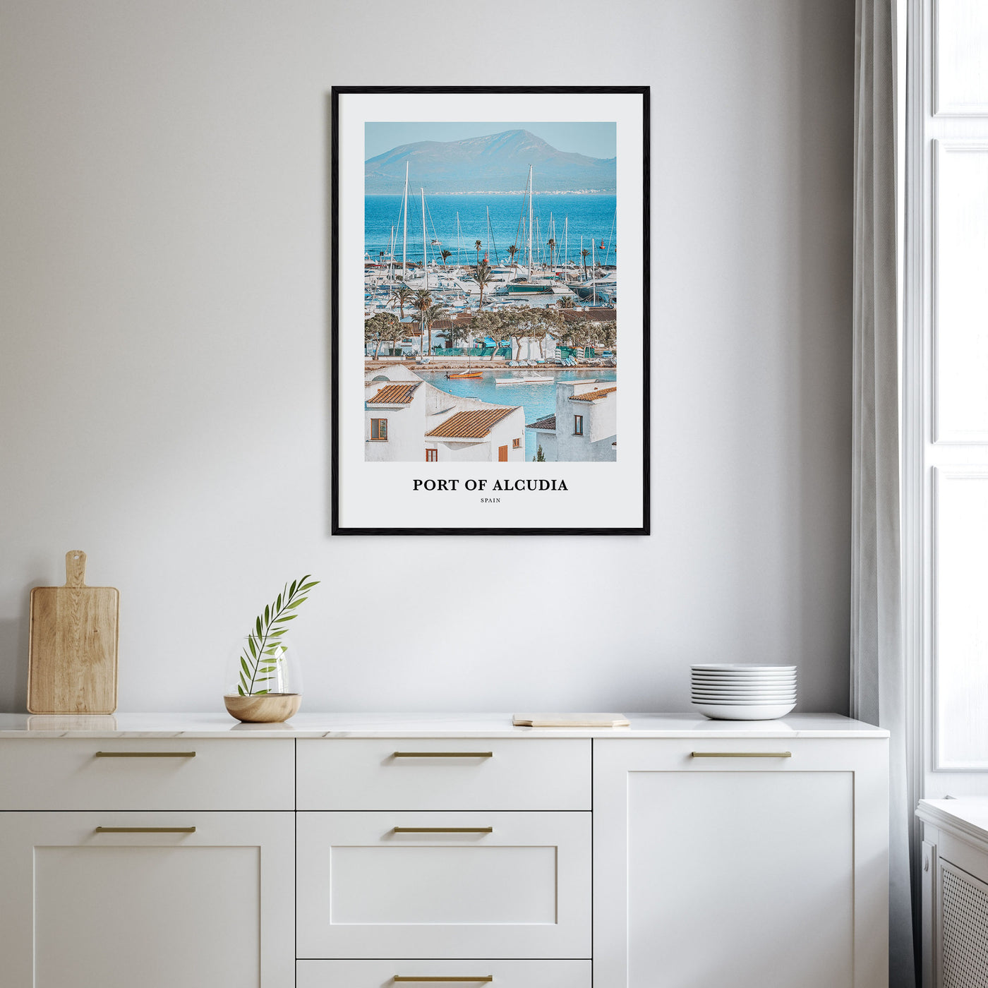 Port of Alcudia Portrait Color Poster