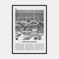Port of Alcudia Travel B&W Poster