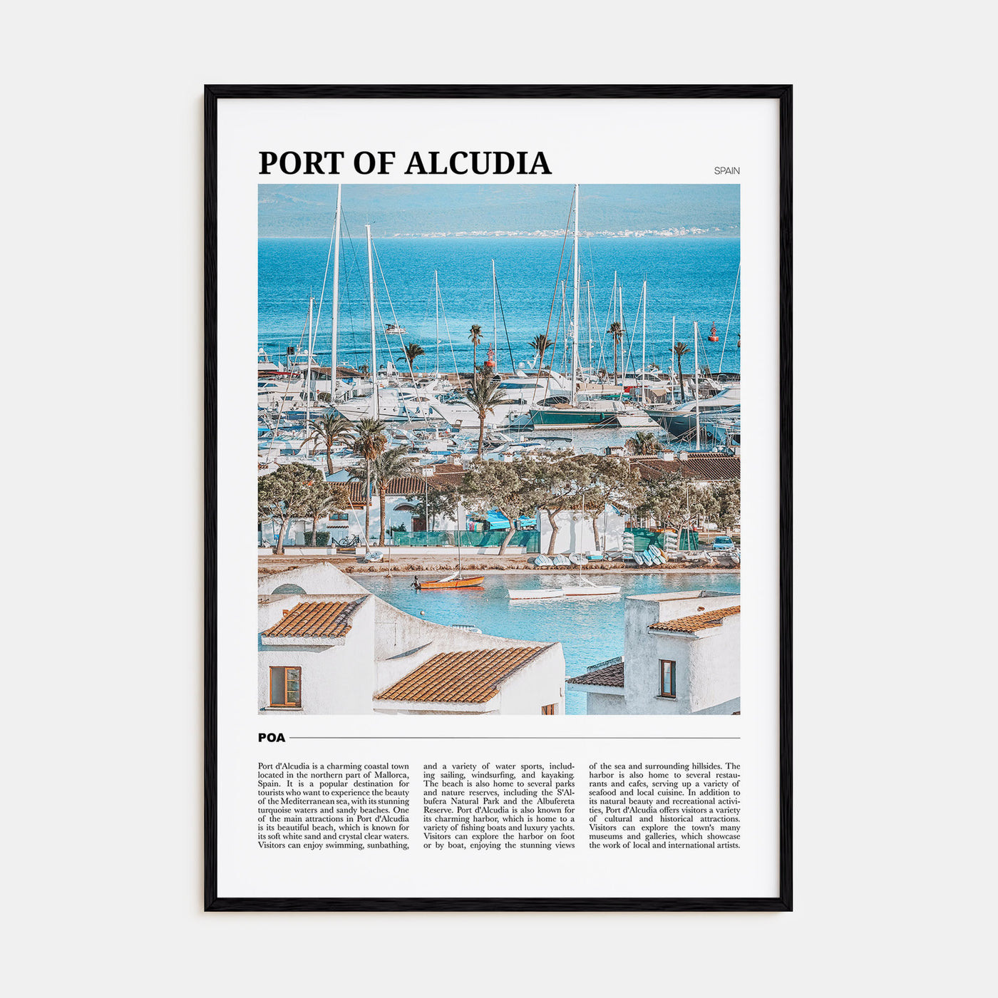 Port of Alcudia Travel Color Poster