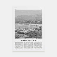 Port of Pollenca Travel B&W Poster